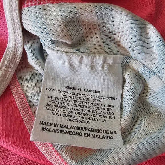 NIKE Vintage Hot Pink Blue Striped Dri-Fit Training Active Tank Top - Small - Picture 16 of 16